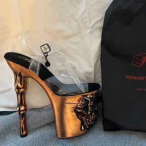 NWOT Pleasers Rapture  Light Up Platform Heels Size 9